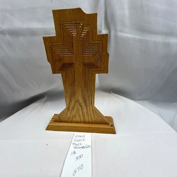 CROSS Wood Multi-layer one cut 1 piece 8 layers hand made unique rare - Picture 10 of 10